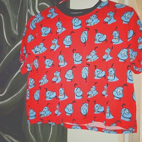 90s Vintage Disney's Aladin cropped tee - Picture 1 of 4